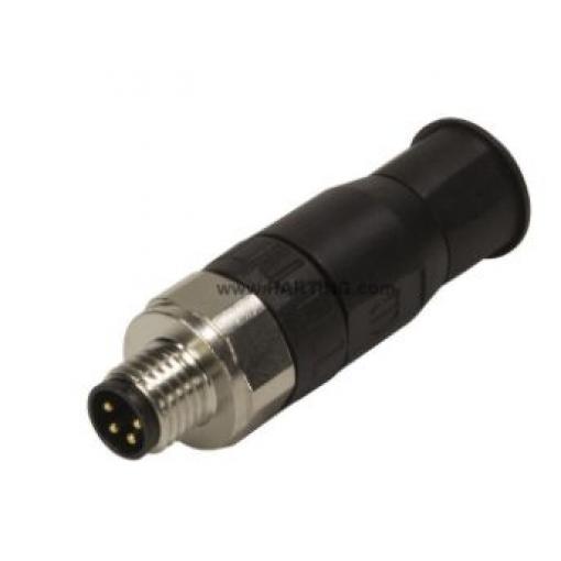 Kulatý konektor, počet kontaktů: 4, Kabel, velikost: M8 HARTING, pohlaví kontaktu: Vnější, orientace těla: Rovný