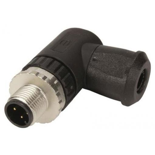 Kulatý konektor, počet kontaktů: 4, Kabel, velikost: M8 HARTING, pohlaví kontaktu: Vnější, orientace těla: Pravý úhel