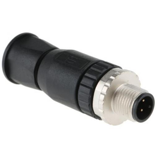 Kulatý konektor, počet kontaktů: 4, Kabel, velikost: M12 HARTING, pohlaví kontaktu: Vnější, orientace těla: Rovný