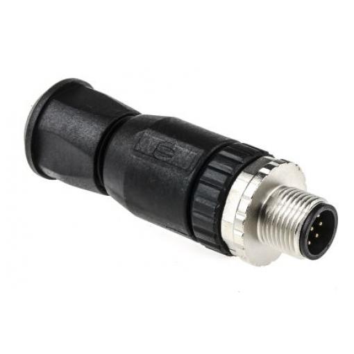 Kulatý konektor, počet kontaktů: 8, Kabel, velikost: M12 HARTING, pohlaví kontaktu: Vnější, orientace těla: Rovný