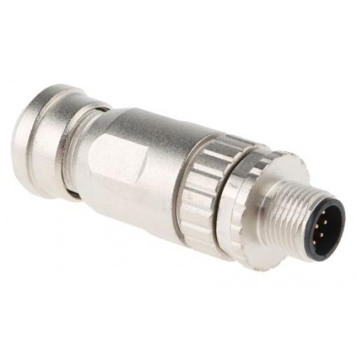 Kulatý konektor, počet kontaktů: 8, Kabel, velikost: M12 HARTING, pohlaví kontaktu: Vnější, orientace těla: Rovný