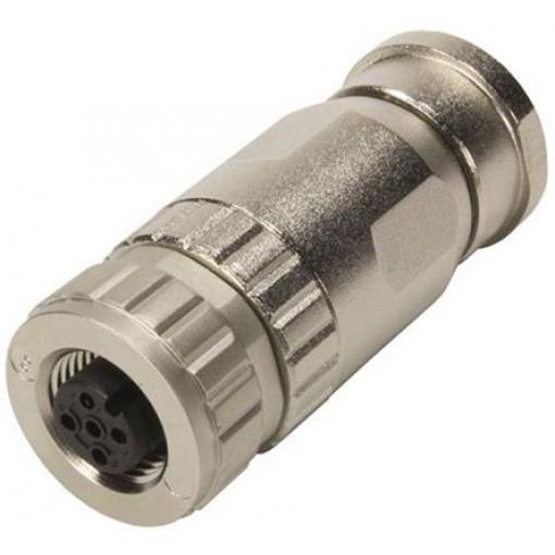 Kulatý konektor, počet kontaktů: 4, Kabel, velikost: M12 HARTING, pohlaví kontaktu: Vnitřní, orientace těla: Rovný