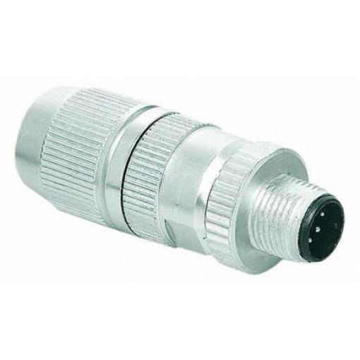 Kulatý konektor, počet kontaktů: 3, Kabel, velikost: M12 HARTING, pohlaví kontaktu: Vnější, orientace těla: Rovný