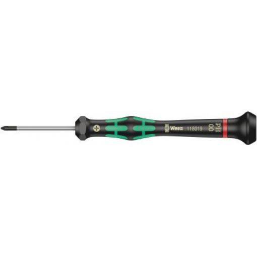 Přesný šroubovák, dělka lopatky: 40 mm Přesný hrot PH00, celková délka: 137 mm Wera