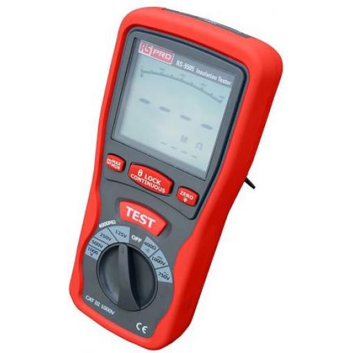 Tester izolace Tester izolace 250 V 1000 V, číslo modelu: RS5500 RS PRO 4000 mΩ, úroveň kategorie: CAT III