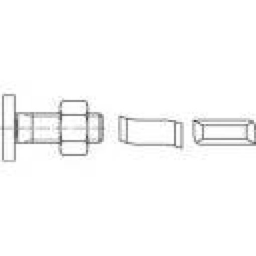 Alstertaler Schrauben & Präzisionsteile 161366 T šroub M12 50 mm ocel galvanizováno zinkem 50 ks