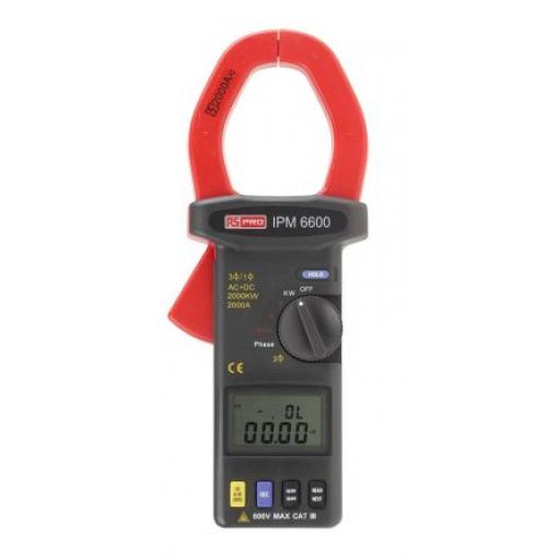 Klešťový měřicí přístroj 600 V ac 600 V dc 2 kA, úroveň kategorie: CAT III, typ displeje: LCD RS PRO IPM6600