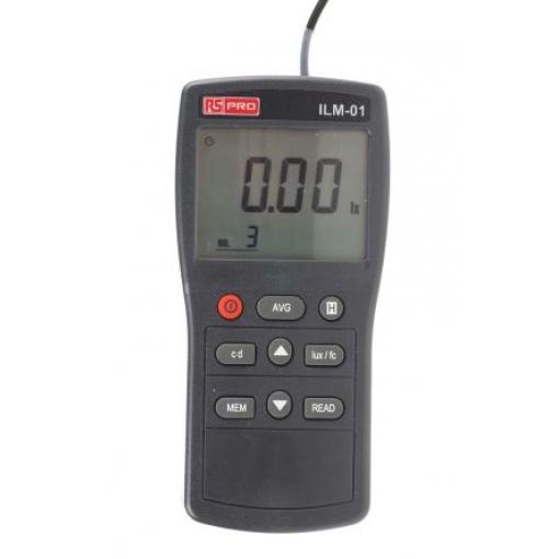 Expozimetr 50000 lx, číslo modelu: ILM01 RS PRO 0.01lx, přesnost: ±3 % ± 5 Digit