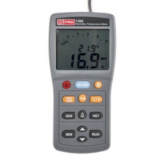 Vlhkoměr, číslo modelu: RS1364 RS PRO, 60 °C ±3 %RH, rozsah vlhkosti: 95 %RH