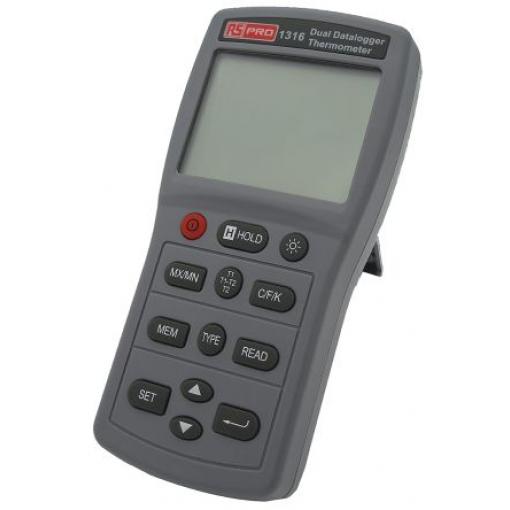 Digitální teploměr Kabelový, přesnost: ±0.05 % Kelvin, °C, F, Fahrenheit, typ sondy: Typ J, Typ R, Typ E, K, Typ T, Typ