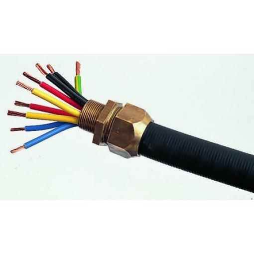 Instalační trubka Ohebné Černá 20mm Ocel, IP67 10m ID 14.6mm min. R ohybu 35 mm, vnější průměr: 21mm