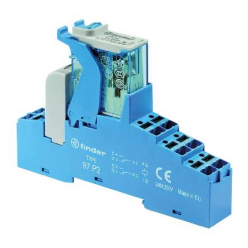 Finder Relé rozhraní 110 V ac DPDT-2 CO Lišta DIN 4C 9.4 mA