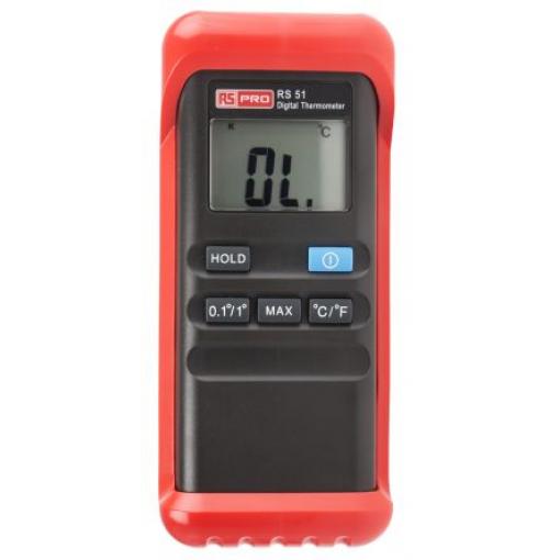 Digitální teploměr Ruční, přesnost: ±0.1 K Fahrenheit, °C, F, typ sondy: K 1, rozsah teploty: 1300 °C, číslo modelu: