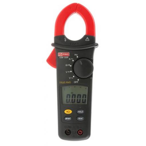 Klešťový měřicí přístroj 999 V ac 600 V dc 999 A 400 Ω, úroveň kategorie: CAT III, typ displeje: LCD RS PRO ICM135R