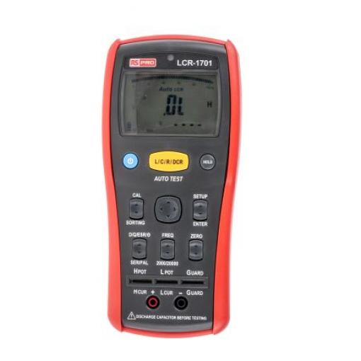 Měřič LCR, číslo modelu: LCR-1701 Ruční 20 mF 200 mΩ 20000 h 100 kHz RS PRO