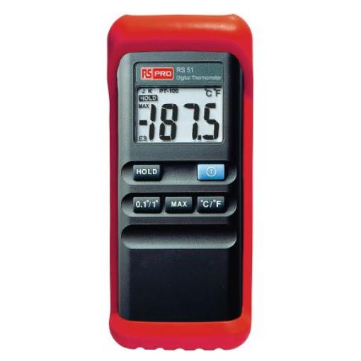 Digitální teploměr Ruční, přesnost: ±0.1 K Fahrenheit, °C, F, typ sondy: K 1, rozsah teploty: 1300 °C, číslo modelu: