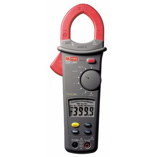 Klešťový měřicí přístroj 600 V ac 600 V dc 600 A 600 A 400 Ω, úroveň kategorie: CAT III, CAT 0, CAT II, typ displeje: