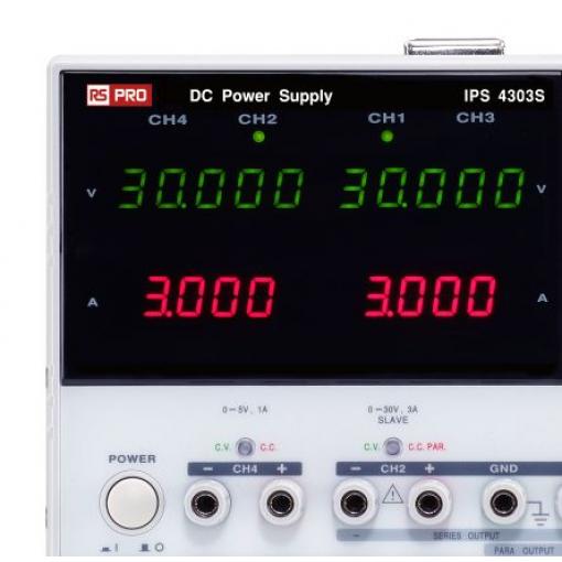 RS PRO Napájecí zdroj stolice Digitální, počet výstupů: 4výstupový 30V ac 3 A 195 W