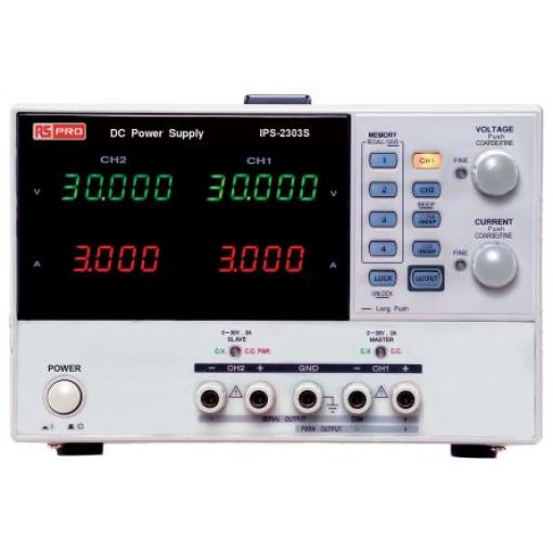 RS PRO Napájecí zdroj stolice Digitální, počet výstupů: 2výstupový 30V ac 3 A 180 W