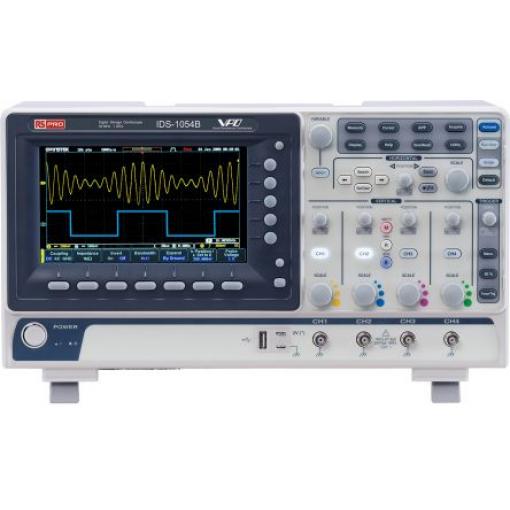 Osciloskop Digitální úložiště 50MHz, typ displeje: TFT LCD USB, Velká Británie 4 analogové kanály RS PRO, s kalibrací