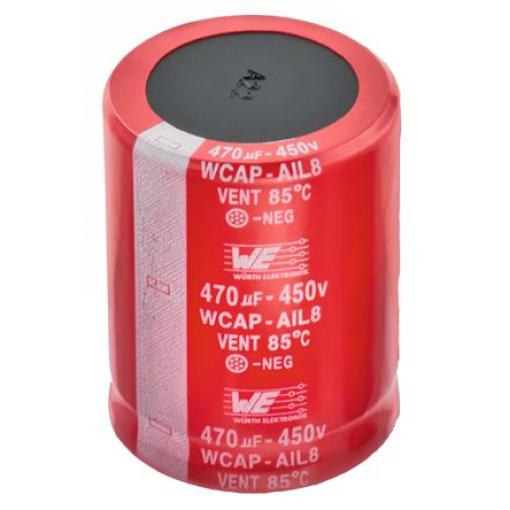Kondenzátor, řada: WCAP-AIL8 680μF ±20% 450V dc, Nasazovací Hliníkové elektrolytické Wurth Elektronik
