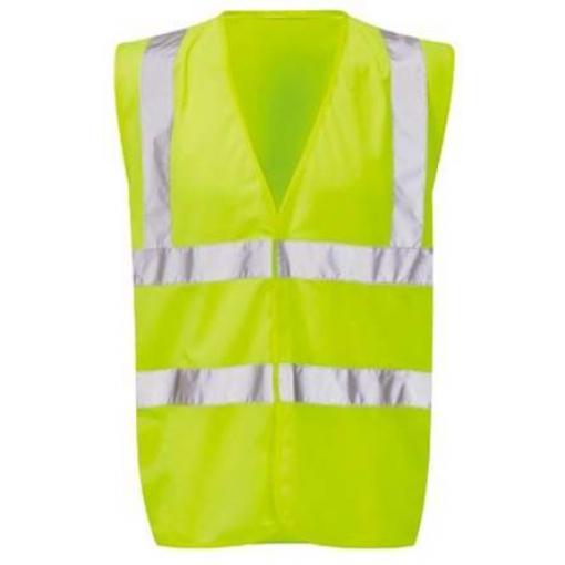 RS PRO Žlutá Polyester Reflexní vesta 2XL