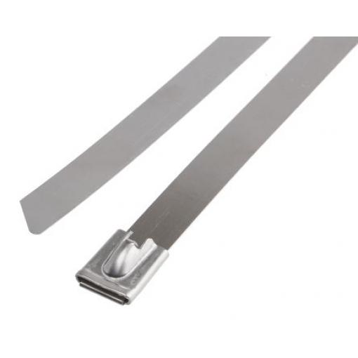 Stahovací páska Roller 840 mm 12mm Stříbrná Nerezová ocel RS PRO