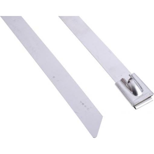 Stahovací páska Roller 520 mm 12mm Stříbrná Nerezová ocel RS PRO