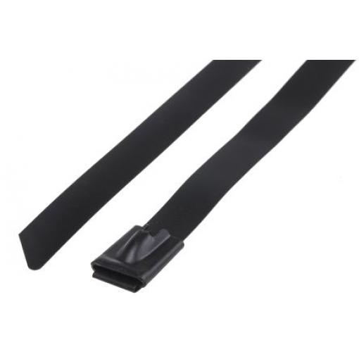 Stahovací páska Roller 360 mm 12mm Černá Nerezová ocel RS PRO