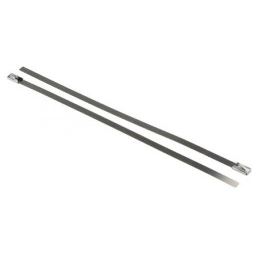 Stahovací páska Roller 200 mm 4.6mm Stříbrná Nerezová ocel RS PRO