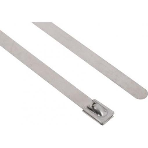 Stahovací páska Roller 360 mm 7.9mm Stříbrná Nerezová ocel RS PRO