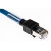 Omron Cat6a Ethernetové kabely, řada: XS6W, Modrá, Nízko dýmivý bezhalogenový 3 m 8, typ pláště: Stíněné Stíněný