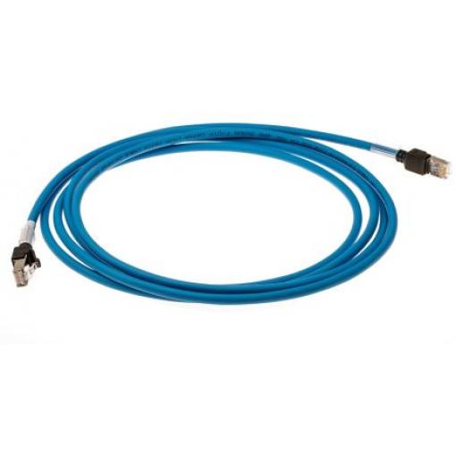 Omron Cat6a Ethernetové kabely, řada: XS6W, Modrá, Nízko dýmivý bezhalogenový 3 m 8, typ pláště: Stíněné Stíněný