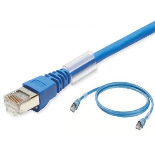 Omron Cat6a Ethernetové kabely, řada: XS6W, Modrá, Nízko dýmivý bezhalogenový 5 m, typ pláště: Stíněné Stíněný