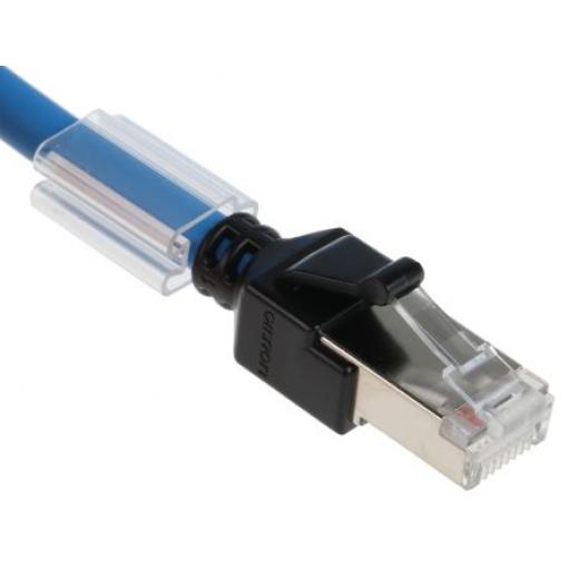 Omron Cat6a Ethernetové kabely, řada: XS6, Modrá, Nízko dýmivý bezhalogenový 10 m 8, typ pláště: Stíněné Stíněný