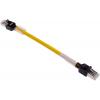Omron Cat6a Ethernetové kabely, řada: XS6, Žlutá, Nízko dýmivý bezhalogenový, 30V dc 200 mm, typ pláště: Stíněné Stíněný