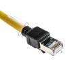 Omron Cat6a Ethernetové kabely, řada: XS6, Žlutá, Nízko dýmivý bezhalogenový, 30V 0.5 m 8, typ pláště: Stíněné Stíněný