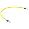 Omron Cat6a Ethernetové kabely, řada: XS6, Žlutá, Nízko dýmivý bezhalogenový, 30V 0.5 m 8, typ pláště: Stíněné Stíněný