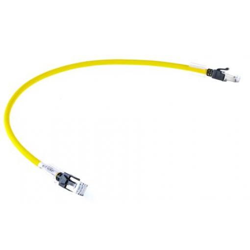 Omron Cat6a Ethernetové kabely, řada: XS6, Žlutá, Nízko dýmivý bezhalogenový, 30V 0.5 m 8, typ pláště: Stíněné Stíněný