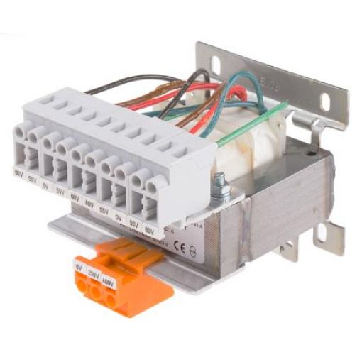 RS PRO Transformátor na lištu DIN 800 VA, primární napětí: 230 to 400 V ac, sekundární napětí: 4 x 0-55-60 V ac, počet