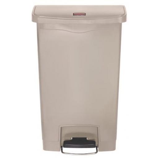 Rubbermaid Commercial Products Nádoba na odpad, Slim Jim 50L, Béžová Pedál víko Polyetylen