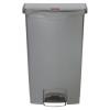Rubbermaid Commercial Products Nádoba na odpad, Slim Jim 68L, Šedá Pedál víko Polyetylen