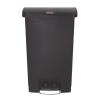 Rubbermaid Commercial Products Nádoba na odpad, Slim Jim 50L, Černá Pedál víko Polyetylen