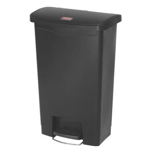 Rubbermaid Commercial Products Nádoba na odpad, Slim Jim 50L, Černá Pedál víko Polyetylen