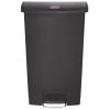 Rubbermaid Commercial Products Nádoba na odpad, Slim Jim 68L, Černá Pedál víko Polyetylen