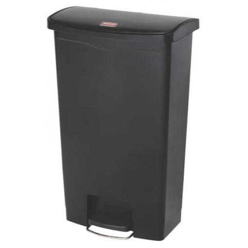 Rubbermaid Commercial Products Nádoba na odpad, Slim Jim 68L, Černá Pedál víko Polyetylen