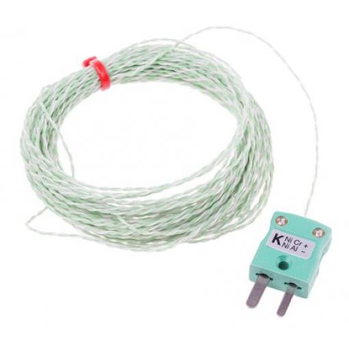 Termočlánek s odkrytým spojem 10 m kabel typ K Perfluoralkoxyalkan 10 m sonda, -75 °C 1/0.2 mm na 250 °C IEC, RoHS