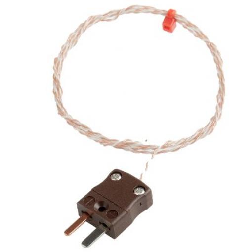 Termočlánek s odkrytým spojem 1 m kabel typ T PFA 1 m sonda 1/0.3 mm na 250 °C IEC, RoHS Compliant RS PRO