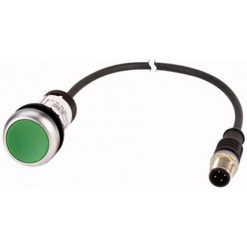 Eaton Tlačítkový spínač, řada: C22 IP67, IP69K SPST Montáž do panelu 22 mm Zelená