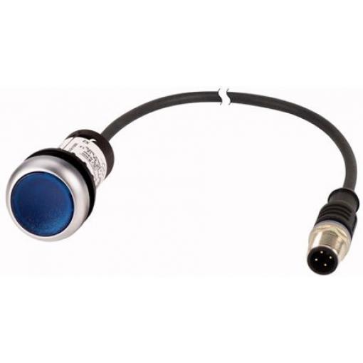 Eaton Tlačítkový spínač, řada: C22 IP67, IP69K SPST Montáž do panelu Osvětlené 22 mm Modrá 24 V ac/dc